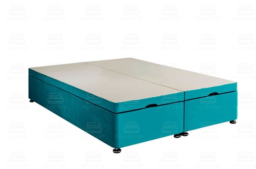 Ottoman Bed Divan Bed Storage Soft Plush Velvet Gas Lift Up Frame Base - Picture 6 of 27