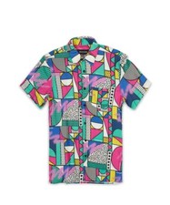 NWT Reason Clothing Compose Allover Geometric Print Button Down Shirt Size: XL