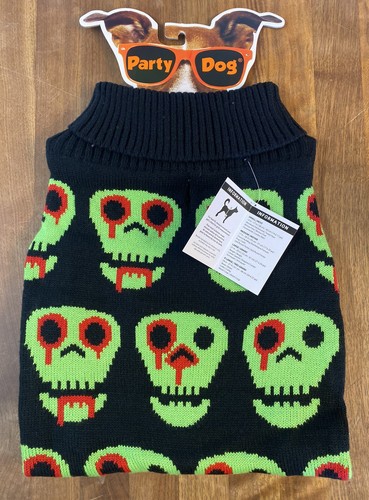 Fiesta Perro Halloween Perro Suéter Zombie Calavera Disfraz XL Extra Grande