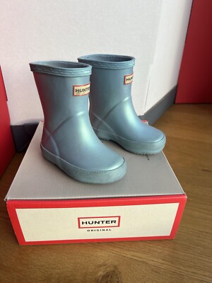 Glitter Light Blue Hunter Wellies Hunter Shoes Hunter Rainboots