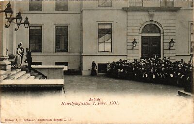 Old postcard AK Aubade. Wedding parties 7.feb.1901 DUTCH ROYALTY (1218301)