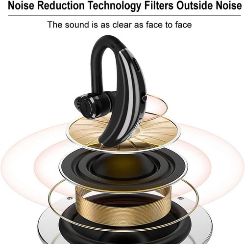 Wireless Bluetooth Handsfree Headphone Earphone Earbud Headsets For Smart Phone - Photo 3 sur 9