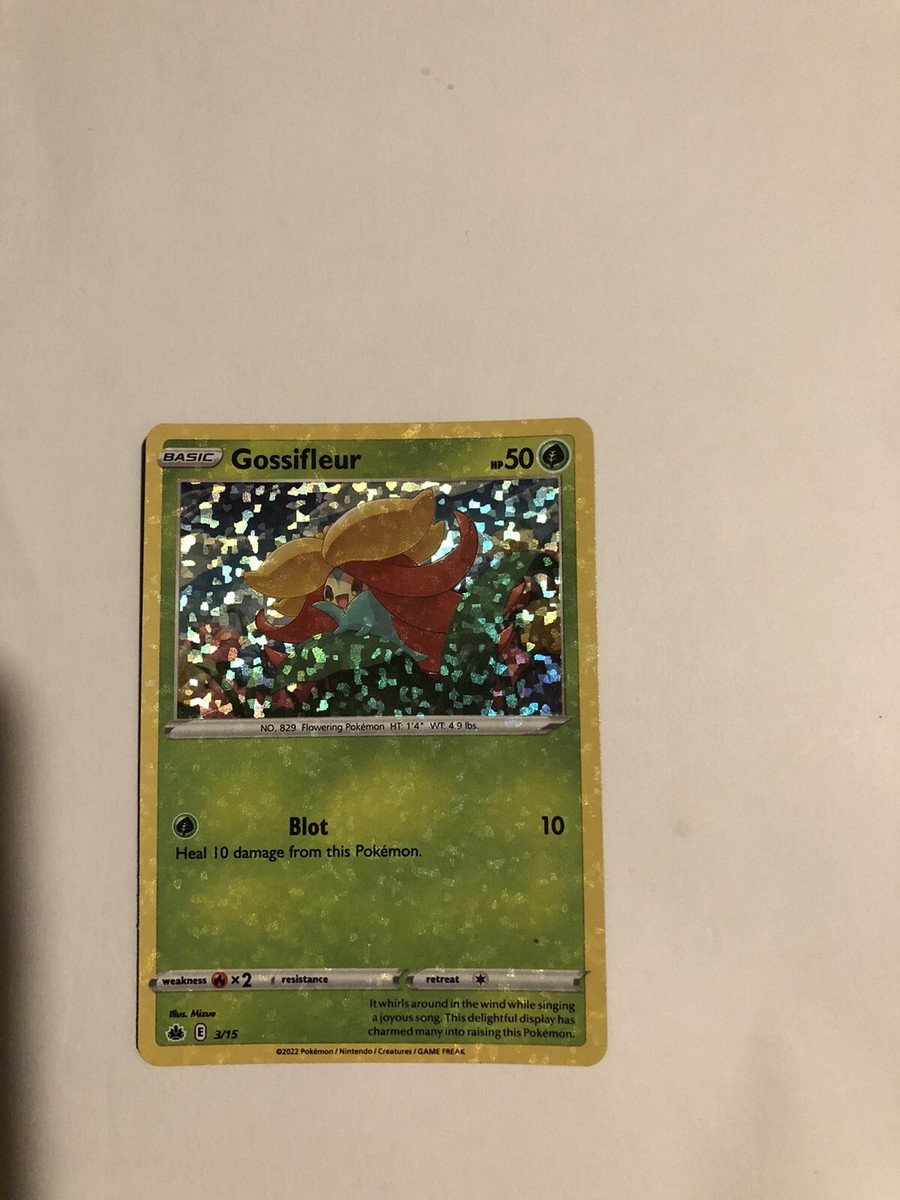 McDonalds Pokemon 2022 Gossifleur Holo Foil 3/15 TCG MASSIVE BLEED ERROR