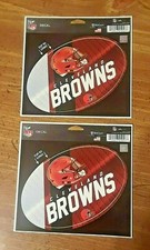 Cleveland Browns NFL decal sticker 5.5 x 3.50 inch 2pc set