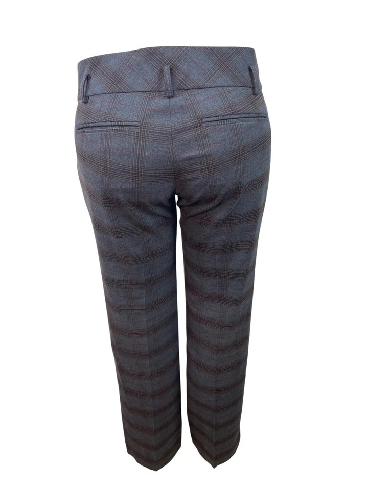 Pantalones de vestir gris a cuadros de pierna recta para mujer de Mexx talla 10 Foto 3 de 4