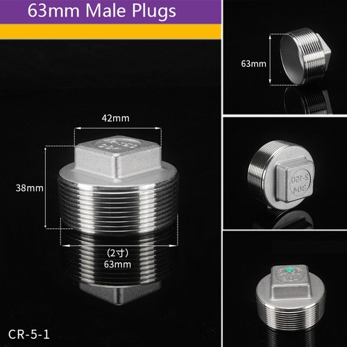 304 Stainless Steel Pipe Fittings Female Plug Cap / Male Plugs Blanking Stop - Picture 16 of 24