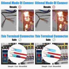 Wire Spade Crimp Terminal Connector 500/50x Insulated 10 Stud Heat Shrink Fork