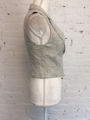Adam Adam Lippes Cropped Shrunken Weste Schwarz Crosshatch Gr. 0 - Bild 4 von 6