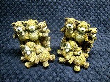 Vintage Teddy Bear Stone Resin Bookends Child's Room