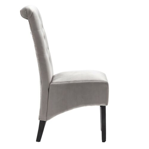 Marble 130, 160, 180 cm Dining Table with 6 Velvet Chairs Black Cream Grey White - Picture 40 of 64