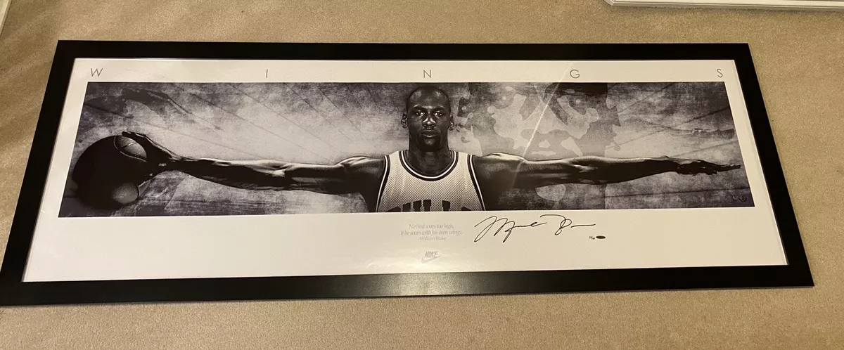 Michael Jordan Autographed “Wings” Poster Framed