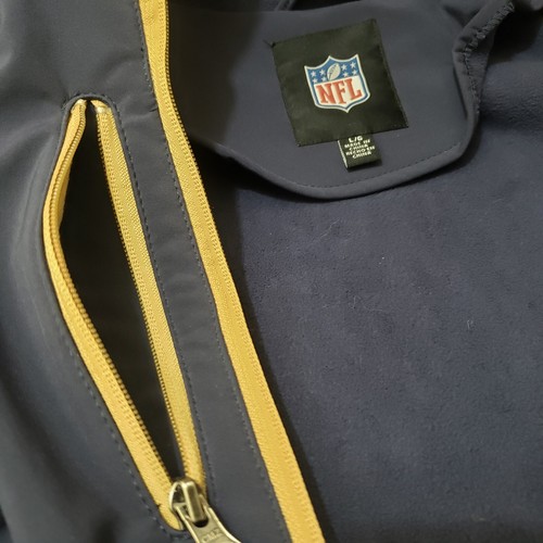 NFL St Louis Rams Jacket Mens Large Blue Gold Vintage Full Zip Fleece Line - Picture 15 of 15
