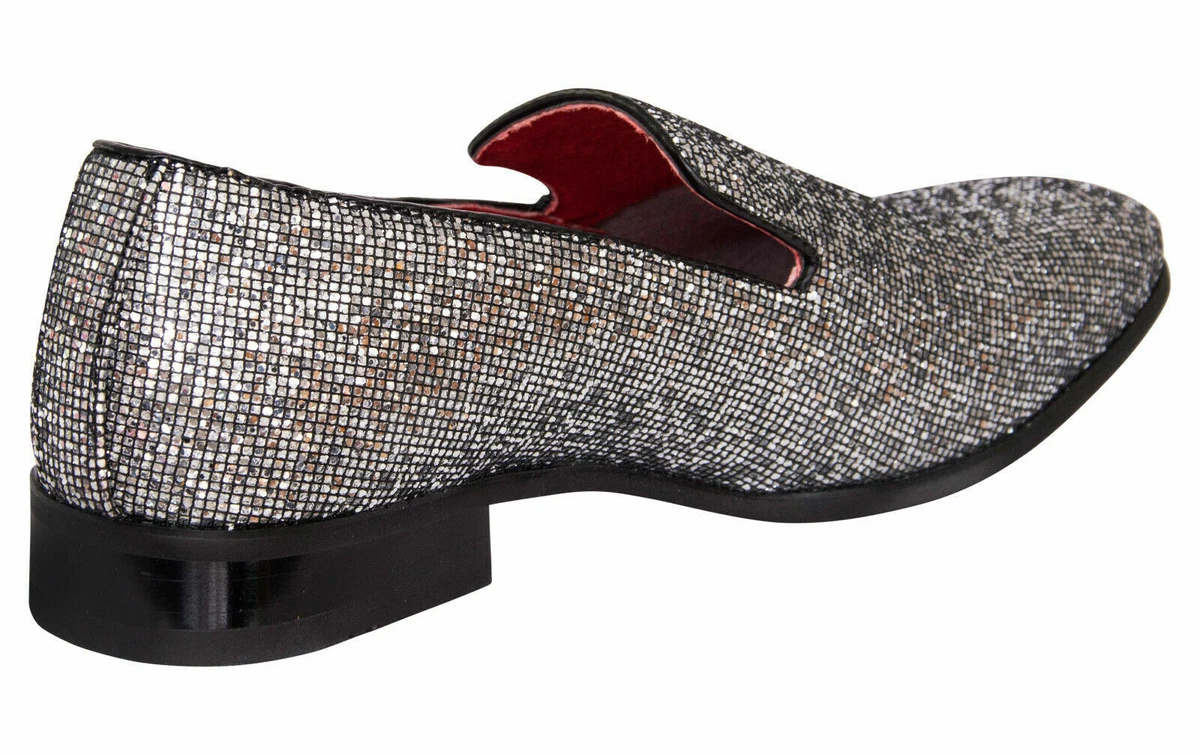 Mens silver hotsell glitter shoes