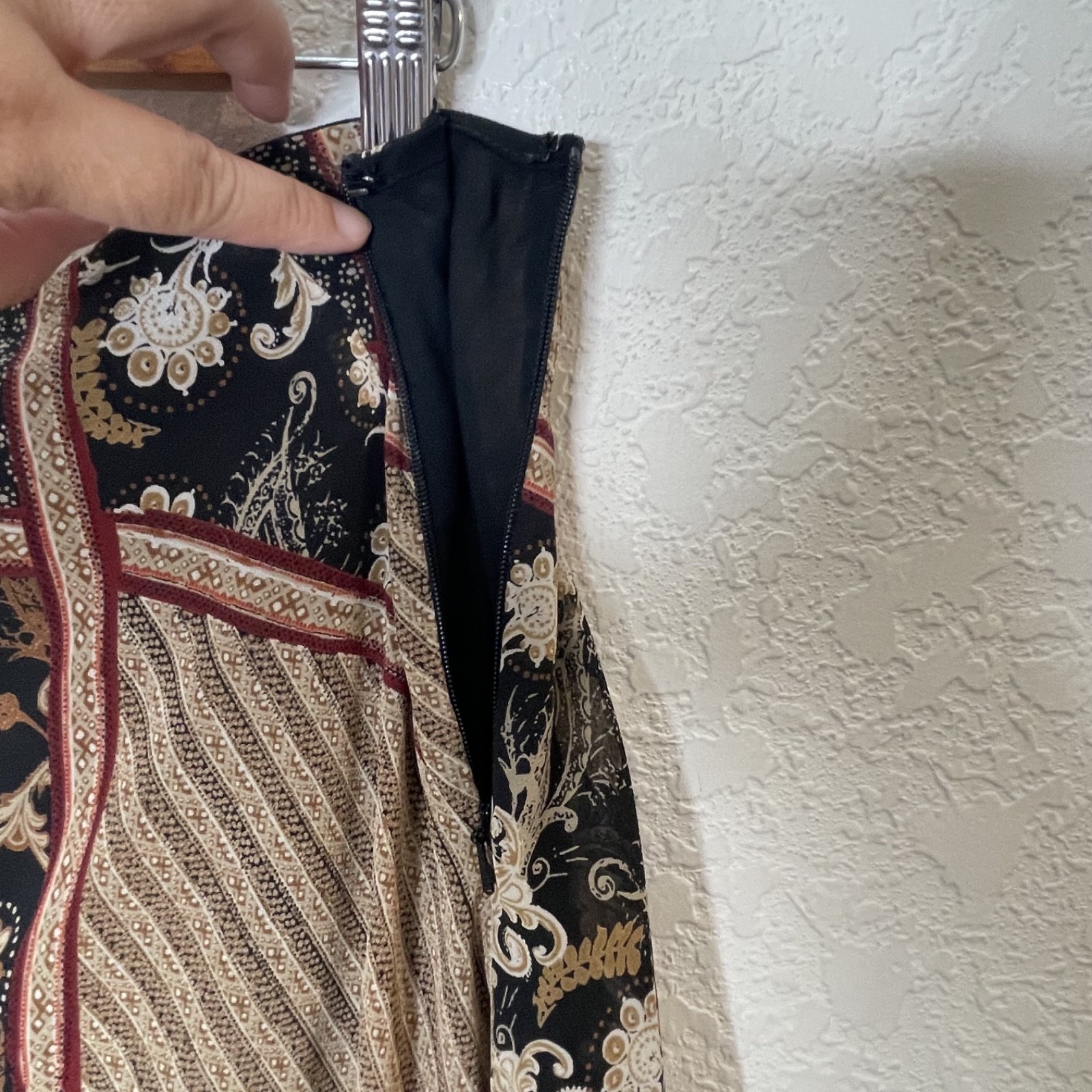 Emma James Patchwork Maxi Skirt Handkerchief Hem … - image 8