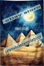 Moonlit Desert Tapestry Ancient Pyramid Night Egyptian moon sky 39X59 in
