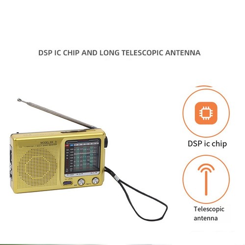 Handheld Radio Kompaktes Design Teleskopantenne Tragbar Batteriebetrieben - Afbeelding 22 van 23