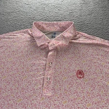 Johnnie O Polo Shirt Mens Large Multicolor Drinks Cocktails Featherweight Golf