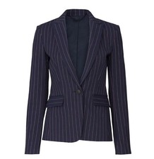 Rag  Bone Size 0 Navy Stripe Lexington Blazer Wool Blend