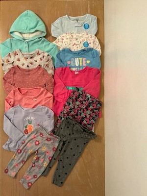 Carter's, Others Infant Girls Clothing Lot of 12 (2 New) Size 18, 18-24 Months