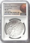 2020 P SILVER BASKETBALL HALL OF FAME FIRST RELEASES NGC MS70 BASKETBALL LABEL