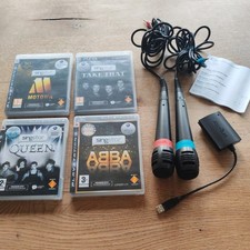 PlayStation 3 PS3 Singstar Bundle: Two Microphones, USB dongle & 4 Games 