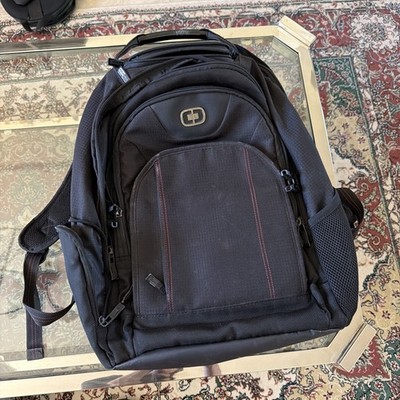 OGIO AIRFLOW Black w/Red Stitching Tech Vault Armored Pocket Backpack