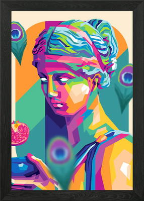 Hera Pop Art Potrait Gerahmtes Wandbild Poster Leinwanddruck Bild