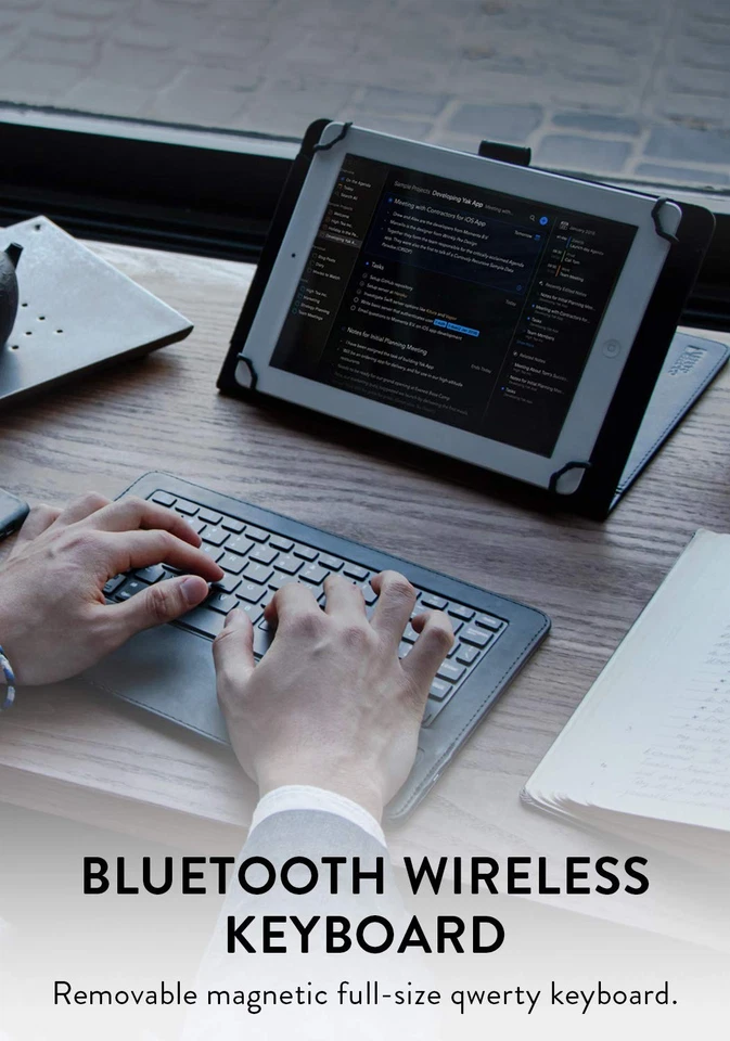 Universal Tablet Keyboard Case 7-8" | Bluetooth, Wireless, Hotkeys | Android,... - Image 4 of 4