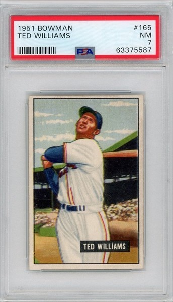 1951 Bowman Baseball Ted Williams #165 PSA 7 The Legend