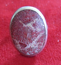 Damenring  -925er  Sterling Silber -mit Schaumkoralle-  5,3 Gramm