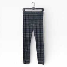 Old Navy Women's Mid Rise Leggings Women's Size S Black Gray Fair Isle Pull On