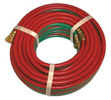 Industrial Duty 50' Twin Welding Hoses Industrial Construction, Brass Fittings