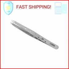 Rubis Hole Pattern Classic Stainless Steel Slanted Tweezers For Precise Eyebrows