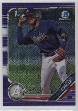 2019 Bowman Chrome Prospects Mega Box Purple Mojo Refractor /250 Derian Cruz kf4
