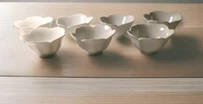 White Lotus Bowls, Set Of 7 Dessert rice Ice cream 