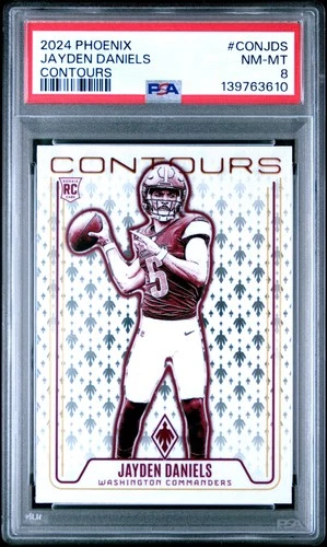 2024 PANINI PHOENIX CONTOURS #CONJDS JAYDEN DANIELS ROOKIE RC PSA 8