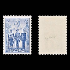 9071: Australia SG198 3d Blue 1940 Sc#186 Mi158 Mint MLH C£18