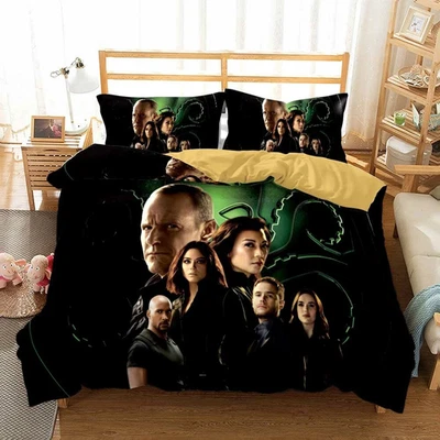 NEU Marvel Bettwäsche Set  Agents of SHIELD Bettbezug + Kissenbezüge 80x80 LH - Bild 1 von 2