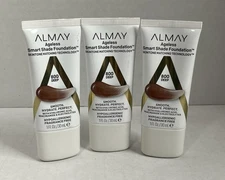3 New Almay Ageless Smart Shade Foundation 800 Deep