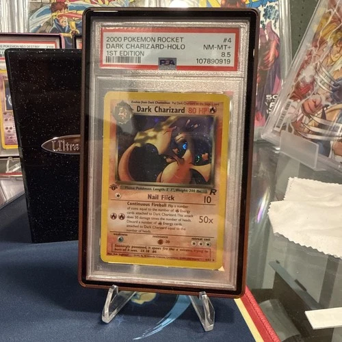 Pokemon Dark Charizard #4 Team Rocket 1st Edition Holo PSA 8.5 NM-MT+ New Cert