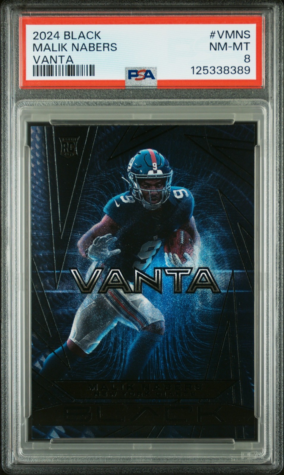2024 Panini Black Vanta Malik Nabers ROOKIE SSP Case Hit Giants
