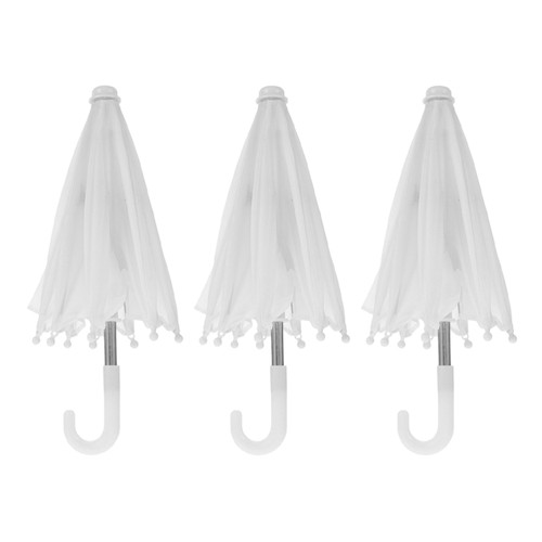 3 Pcs Mini Umbrella Umbrellas Miniature Parasol Decor Child Micro Scene - Bild 5 von 12