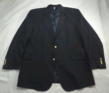 Jos A Bank Blazer Mens 48L Sport Coat Blue Gold Buttons Signature Wool