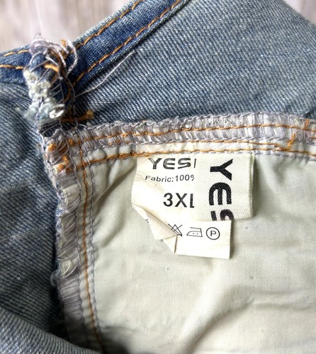 Womens Blue Jean Bib Overalls Jumper Yes Brand Size 3XL - Picture 10 of 10