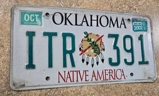 Oklahoma Native American License Plate 