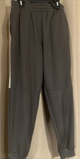 Nike Boys Youth L Joggers Poly Drawstring Waist Logo On Pant Legs In Ex Cond
