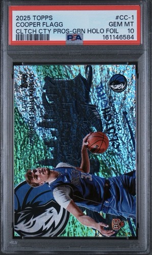 Cooper Flagg [Holo Green Foil] #CC-1 2025 Topps Clutch City Prospect card