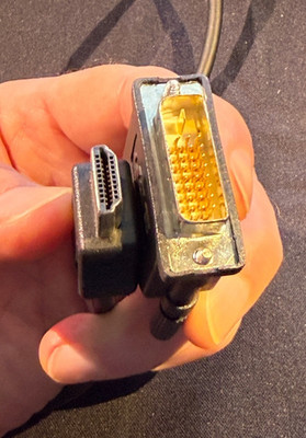 DVI-I Adapter Male Cable to HDMI Male Cable 10 Feet Hardly Used