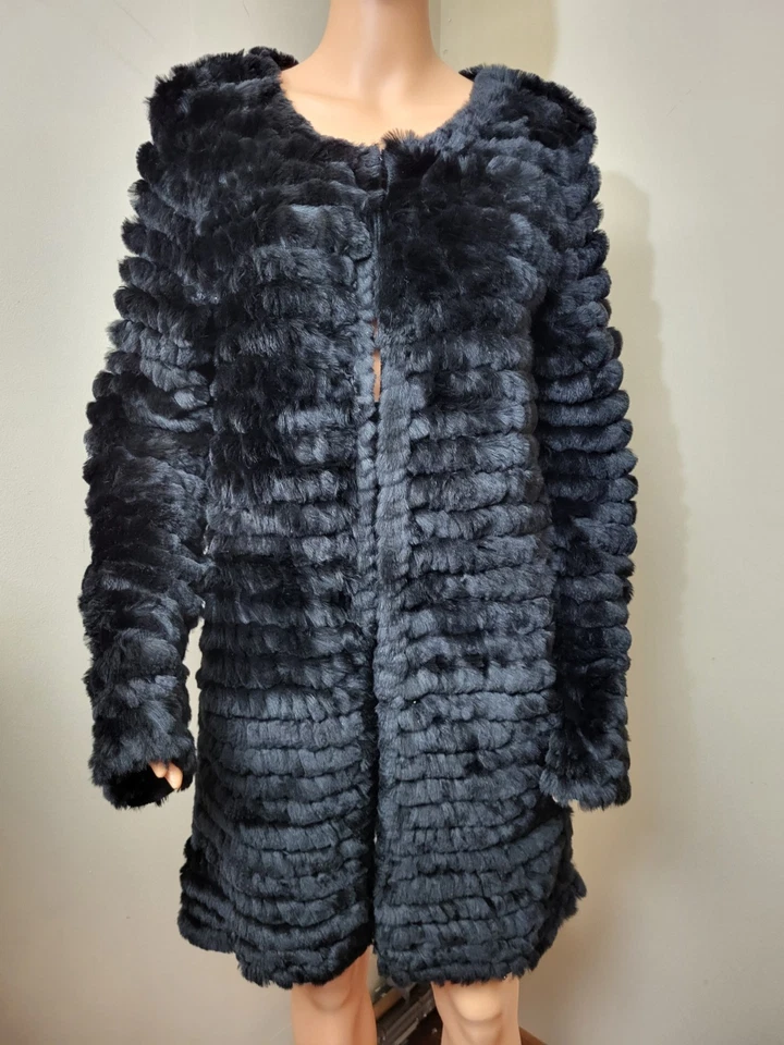 Adrienne Landau Genuine Knit Rabbit Fur Jacket Size S - Image 2 of 4