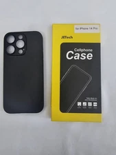 JETech Ultra Slim Case for iPhone 14 Pro Black Matte Shockproof Lightweight